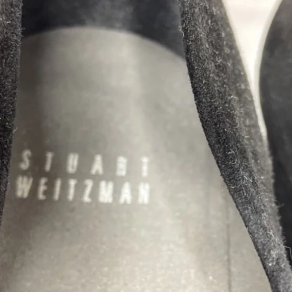 Stuart Weitzman black leather 2.5” wedge size 9 1/2 almost like new condition - Picture 5 of 13